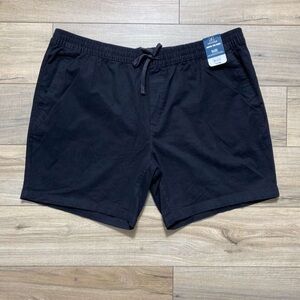 George Mens Above The Knee Twill Pull On Shorts Size 2XL (44-46) Black